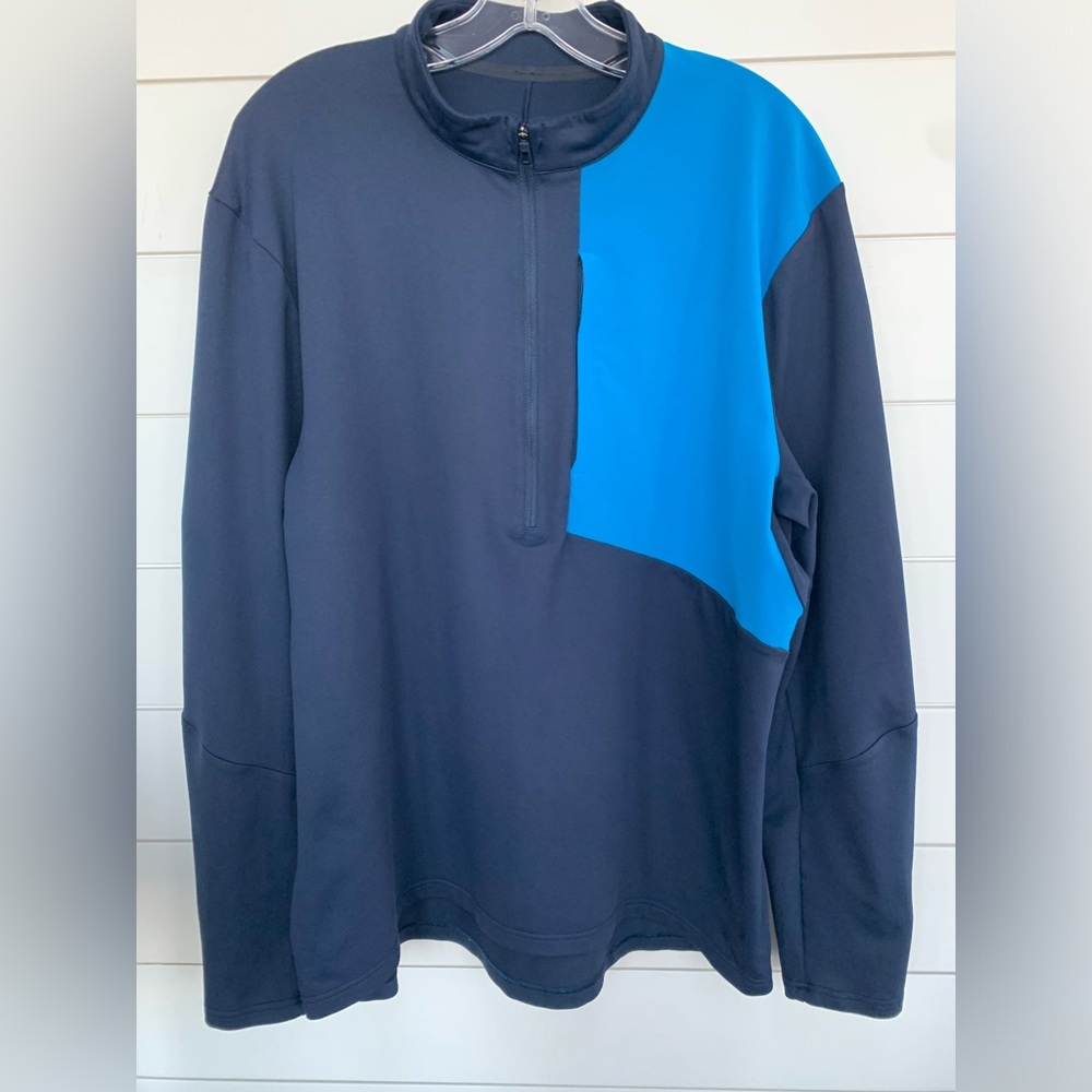 Lululemon Men’s Colorblock Blue Quarter-Zip Pullover Size XL
